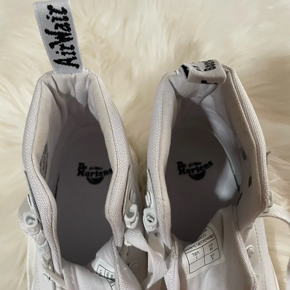 Dr. Martens Women's White Combat Boots - Picture 9 of 10